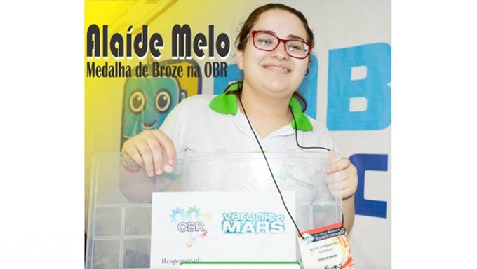 Imagem 1 -  Estudante de Apodi é medalha de bronze na Olimpíada Brasileira de Robótica
