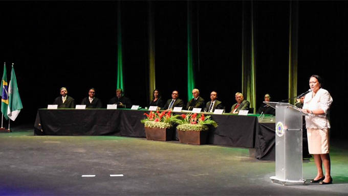   Fátima Bezerra discursa durante a solenidade de diplomação dos eleitos no Rio Grande do Norte