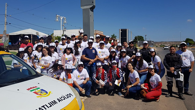   A ação faz parte do projeto Educação para o Trânsito que na ocasião trabalhou o tema “Cidadão + Atento, Trânsito + Seguro”