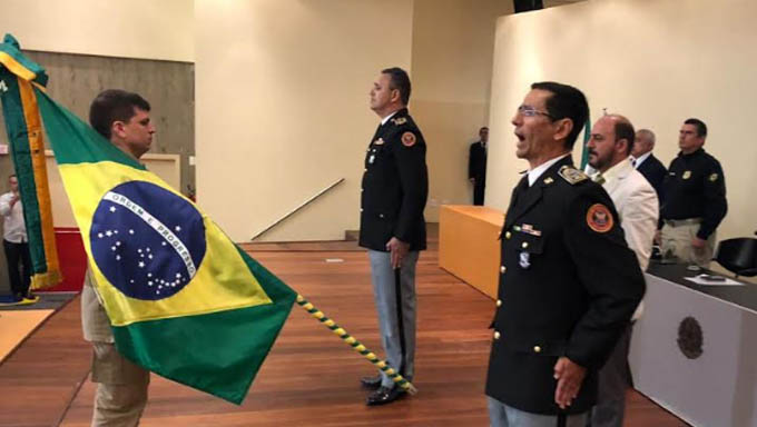   Passagem de comando do coronel Josenildo Acioli Bento, para o coronel Luiz Monteiro da Silva Júnior., do Corpo de Bombeiros no Rio Grande do Norte