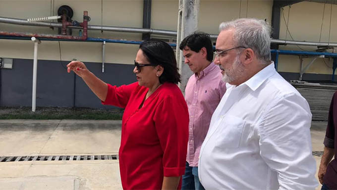   Governadora Fátima Bezerra, senador Jean-Paul e o deputado estadual George Soares em visita a Potiporã no Vale do Açu