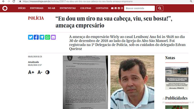   Reportagem do MOSSORO HOJE foi feita com base em dados sólidos, oficiais e com objetivo claro de narrar fatos
