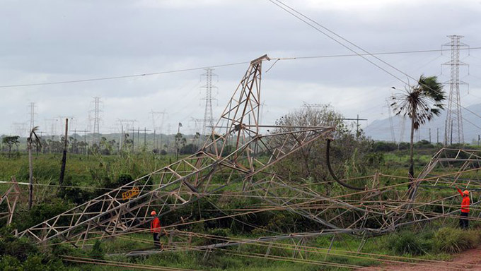   Torre de transmissão de energia danificada após ataque criminoso