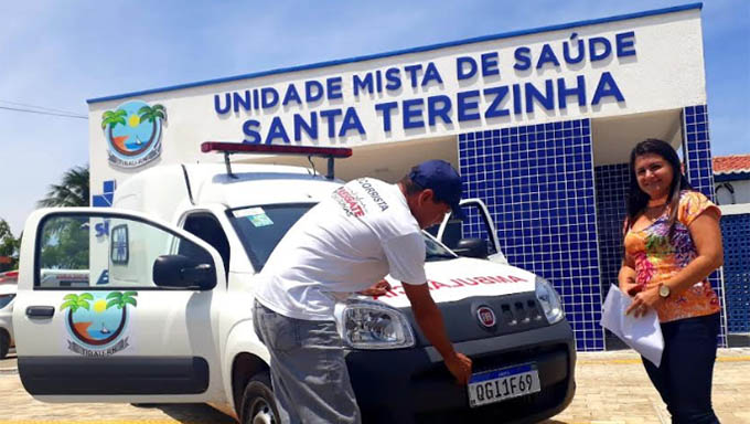   Nova ambulância vai ficar a disposição da população da cidade 24 horas por dia na Unidade Mista de Saúde Santa Terezinha