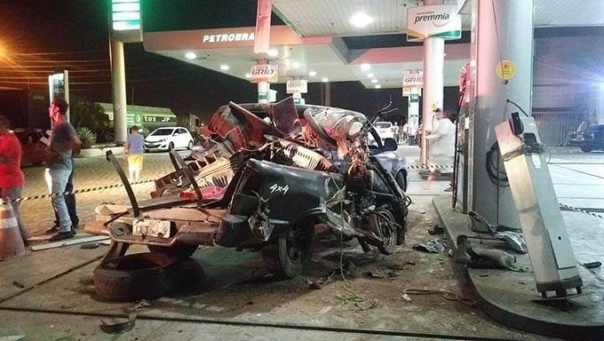   Botijão de GLP instalado ilegalmente ao cilindro de gás natural explodiu no momento do reabastecimento e quase termina em tragédia no início da noite desta segunda-feira, 21, em Mossoró