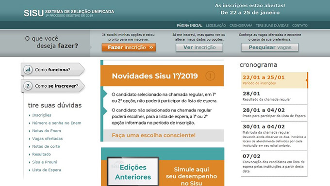   studantes que tentam uma vaga em universidades públicas pelo Sistema de Seleção Unificada (Sisu) relataram estar enfrentando mais um problema na hora de fazer suas inscrições