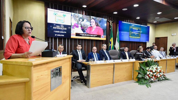   A governadora do Rio Grande do Norte, Fátima Bezerra (PT) leu nesta terça-feira (5), diante dos deputados estaduais, a sua mensagem anual