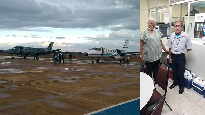   Jatos da Força Aérea e do Governo do Estado transportaram os órgãos de uma bebe de 2 anos e de uma senhora de 36 anos para transplantar em pacientes em Natal, Pernambuco, Paraná e no Distrito Federal neste domingo, 10