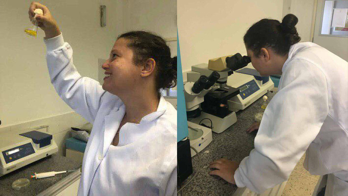   Para auxiliá-la no projeto, Fernanda conta com a participação da aluna Ana Letícia Holanda Morais, também do curso de Biotecnologia.