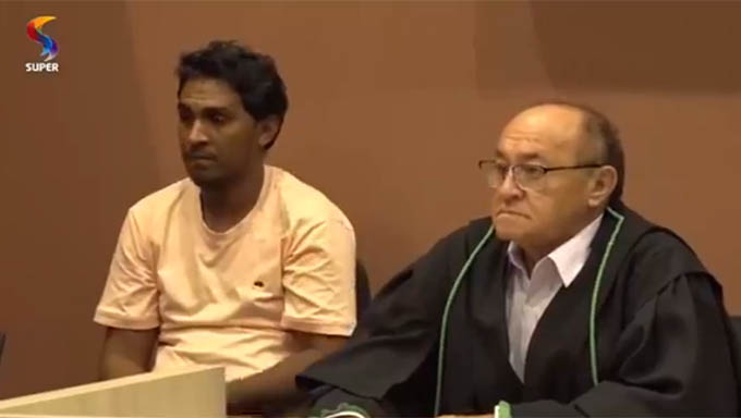   Francisco Wellington e o advogado José Galdino, durante julgamento nesta terça-feira, 26, no Fórum Municipal Silveira Martins, onde restou condenador a 6 anos e 8 meses de prisão por tentativa de homicídio