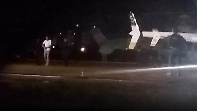   Desembarque dos presos do PCC no Aeroporto Dix Sept Rosado, em Mossoró, na noite do dia 13 de fevereiro de 2019, sob forte esquema de segurança do Exército, Agentes Penitenciários Federais e apoio da Policia Rodoviária Federal