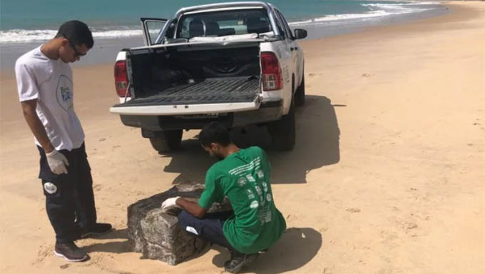 Imagem 1 -  Os fardos já haviam sido encontrados em praias dos estados da Paraíba, Alagoas, Pernambuco, Ceará, Piauí e Rio Grande do Norte.