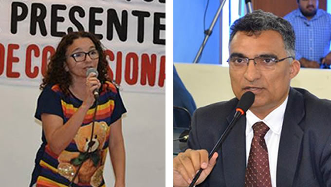 Imagem 1 -  A presidente do Sindicato dos Servidores Municipais de Mossoró, Marleide Cunha, utilizou as redes sociais para criticar o vereador Francisco Carlos (PP), aliado da prefeita Rosalba Ciarlini