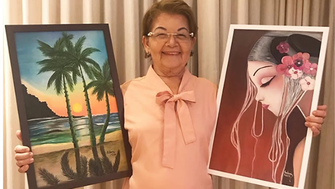   A artista plástica Zulani de Medeiros Fernandes é versátil em suas temáticas. Vai desde a performance feminina à impressões religiosas a olhar pecular da natureza