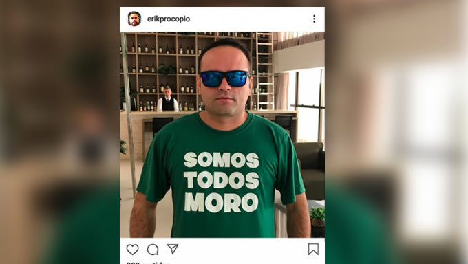   Formado em Direito e Jornalismo, Erik Procópio, desde que usou o twitter para ameaçar de morte o repórter da Rede Globo Carlos De Lannoy cancelou a conta no twitter e no instagram. Além disso, seu telefone estava desligado