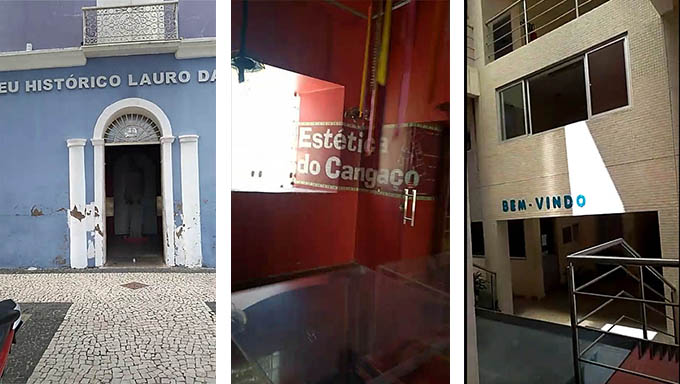   Professor Tales Augusto mostra que parte do Museu Municipal Lauro da Escóssia está interditado e o restante não retrata a historia de Mossoró; e a Biblioteca não oferece nem água aos estudantes