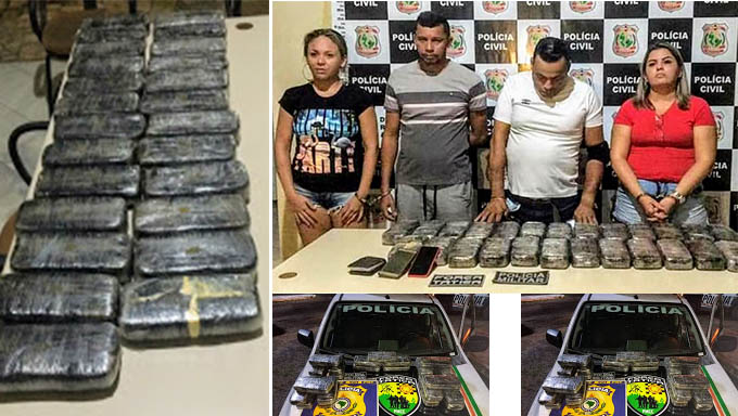   As duas estavam em dois carros, acompanhadas com um cearense e um goiano. A prisão aconteceu durante a madrugada desta sexta-feira santa (19)  na BR 304, logo após a divisa do RN com o CE