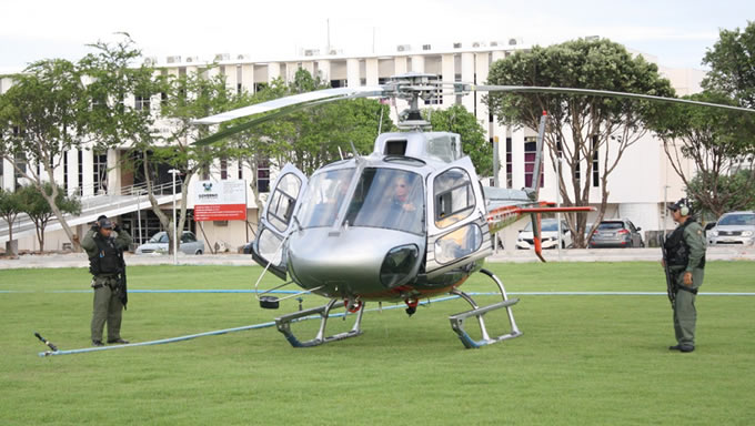   A Secretaria do Estado da Segurança Pública e da Defesa Social (Sesed) recebeu, nesta sexta-feira (26), um helicóptero do Governo do Ceará. A parceria ocorrerá enquanto o Potiguar 01, pertencente ao Centro Integrado de Operações Aéreas (CIOPAER), passa por manutenção