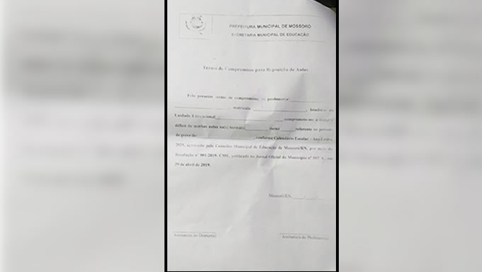 Imagem 1 -  A gestão Rosalba Ciarlini quer que os professores que fizeram greve assinem um termo atestando a sua irresponsabilidade, em troca terão seu salário de volta
