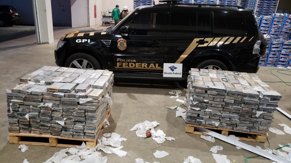 Imagem 1 -  Em fevereiro deste ano a PF apreendeu mais de três toneladas de entorpecentes com destino a Europa.