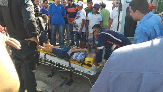   O assaltante ferido foi socorrido pela equipe do Samu, para o HRTM. 