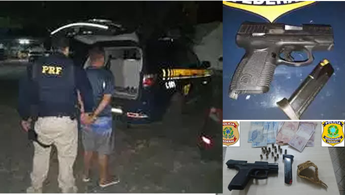   Em ação integrada, a Polícia Rodoviária Federal e a Polícia Federal prenderam, no final da noite desta segunda-feira (3), no Km 57 da BR 304, em Mossoró/RN, um homem de 26 anos, que informou pertencer a uma facção criminosa do Estado