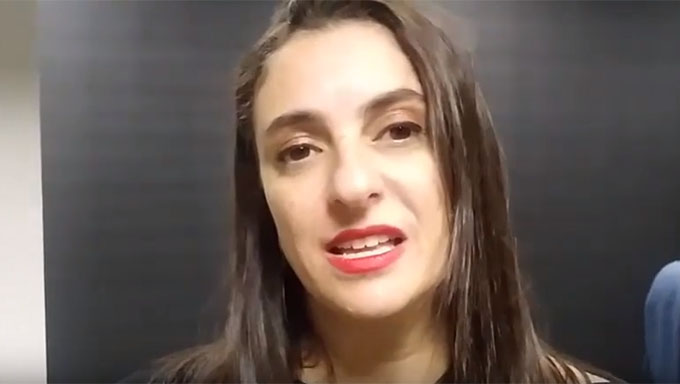   Eleonora Nacif está ministrando palestra no Hotel Garbos, em Mossoró, no Primeiro Congresso de Ciências Criminais da região