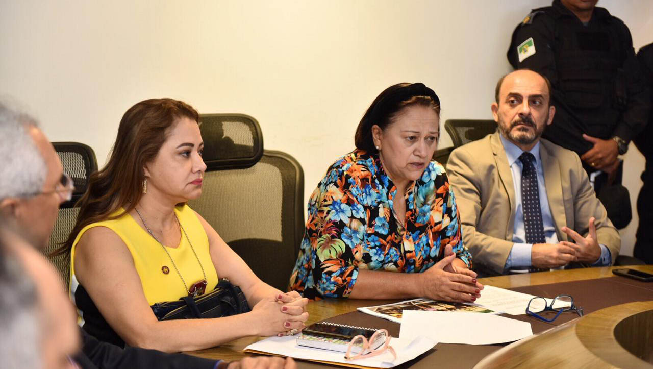   Durante reunião, a governadora Fátima Bezerra destacou o empenho da administração para prestar melhor serviço de segurança à população.