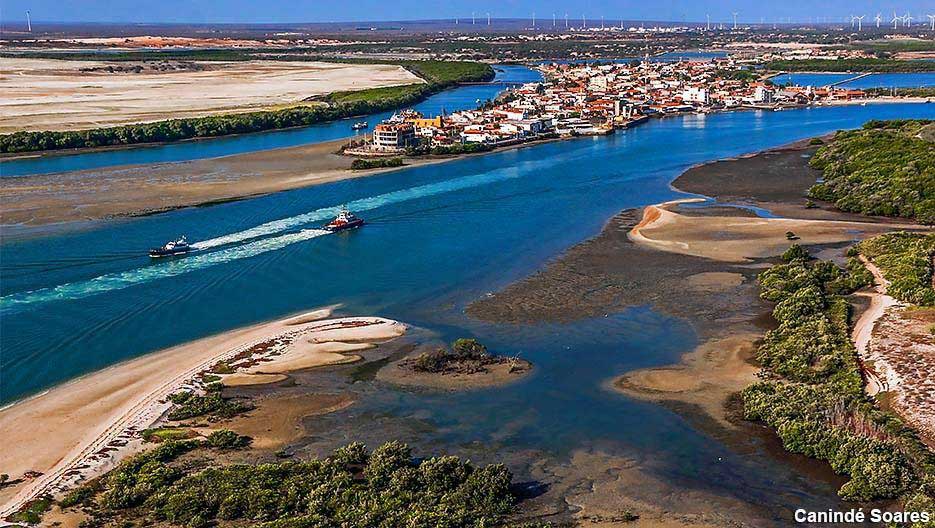   O município de Guamaré e um do 5 que está com vaga abertas para o concurso público. Vista aérea do município.