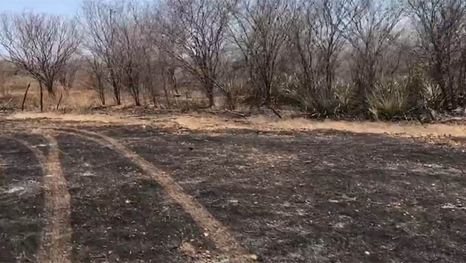   Bombeiros confiantes que vão controlar incêndio na Chapada do Apodi. Os Bombeiros e os voluntários fizeram contrafogos em vários locais, como este da foto, para evitar o avanço das chamas na direção do Ceará