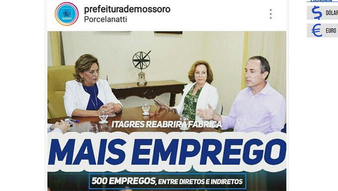   Porcelanatti foi um dos casos usados pela gestora de Mossoró para enganar os mossoroenses, entre tantos outros relacionados pelo jornalista Carlos Santos