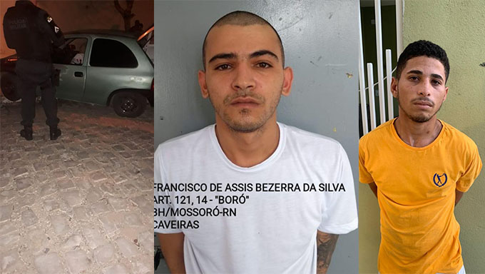   A vítima de homicídio foi alvejada dentro do carro e morreu no local. Outras duas foram socorridas baleadas. Francisco de Assis, o Boró, foi preso com drogas no Bairro Belo Horizonte e Thiago Cassiano foi preso por portar um revólver calibre 32, no Grande Alto São Manoel
