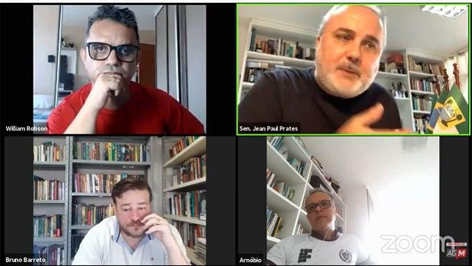Imagem 1 -  O senador Jean Paul Prates e o professor José Arnóbio reforçaram que realmente foi um golpe no IFRN e que isto é um balão de ensaio do que o Governo Federal quer fazer em todas as universidades e institutos federais do País