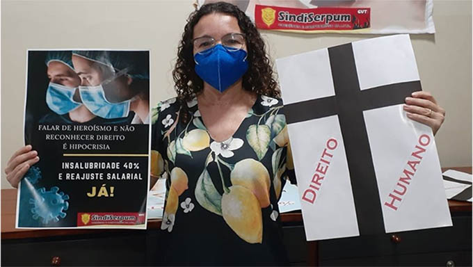   Marleide Cunha fez protesto mostrando que o direito dos servidores de receber os 40% era líquido e certo