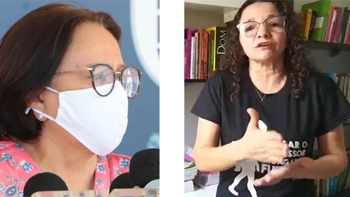   A governadora Fátima Bezerra diz que proposta de Bolsonaro é descabida e a professora Marleide Cunha protesta, dizendo que o presidente quer tirar dinheiro da educação pública para dá a educação privada