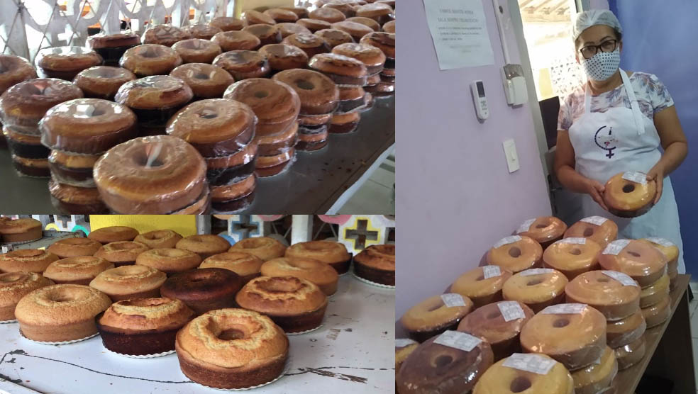   Cooperativa de mulheres de Mossoró produz 8 mil bolos para o Governo do RN . Os bolos irão compor as cestas de alimentação escolar do Governo, que serão distribuídas na região do Potengi; Ao todo, 22 mulheres da Coopermups estão trabalhando em turnos para atender à demanda; A compra dos bolos foi possível através do "Pecafes", projeto de lei aprovado pela deputada Isolda Dantas, que determina que, pelo menos, 30% das compras do Governo em gêneros alimentícios tenham origem na agricultura familiar e na economia solidária.