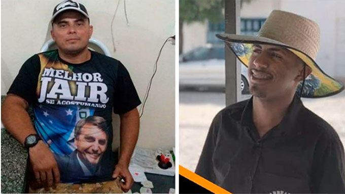   Valderi Medeiros (com camisa escrita "melhor JAIR se acostumando") atirou para matar Leozinho no espetinho localizado na Avenida Presidente Dutra, no Grande Alto São Manoel, em agosto de 2020. Ele também ameaçou matar as testemunhas do caso. Ao se apresentar na policia, se negou a falar, dizendo que só falaria em juízo, o que deve acontecer nesta terça-feira, 26, em audiência de Instrução e julgamento prevista de começar às 14 horas no Fórum Municipal de Mossoró 