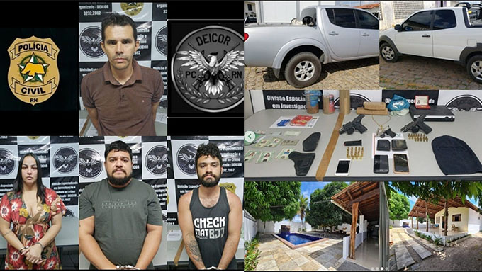   Em parceria com a Polícia Civil de Assu, o Deicor prendeu também outras quatro pessoas procuradas pela Justiça e cumpriu prisão contra Nem do Abolição e outros dois que já estavam presos; A operação recebeu o nome 1814, em alusão ao nome da facção criminosa que os bandidos presos fazem parte