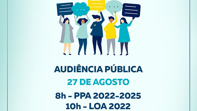   A audiência acontecerá no dia 27 de agosto de 2021, sendo às 8h para o PPA e às 10h para a LOA, e será transmitida on-line no site oficial do município, no e endereço eletrônico www.tibau.rn.gov.br