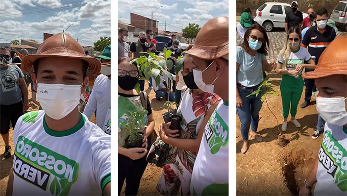   O prefeito Allyson Bezerra explicou que todos os bairros da cidade vão receber árvores frutíferas, "a ideia é urbanizar, deixar estes espaços verdes para lazer", diz o prefeito Allyson Bezerra; A meta é plantar até o final do ano 10 mil mudas, não só na cidade, mas também na zona rural, envolvendo todas as secretárias municipais