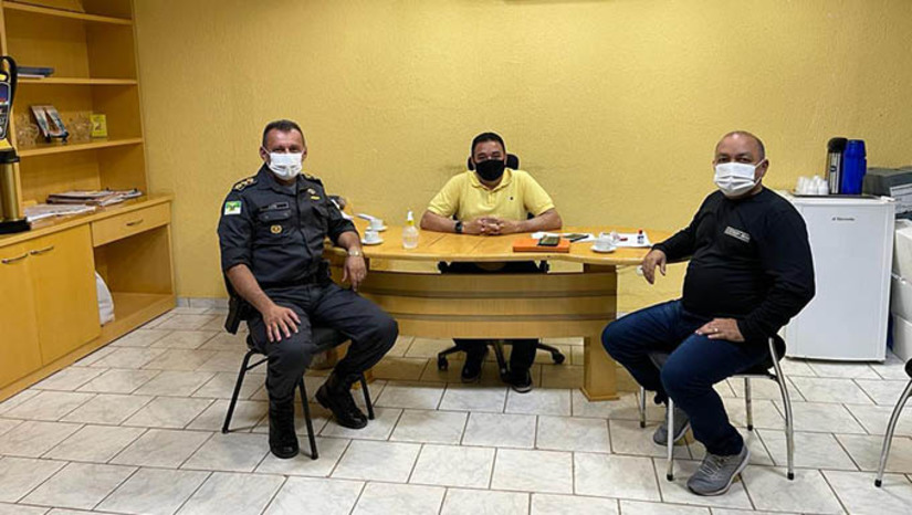 Imagem 1 -  A ideia principal da reunião abordada por Cel Costa foi no que diz respeito ao monitoramento e comunicação através do Centro Integrado de Operações de Segurança Pública (Ciosp).