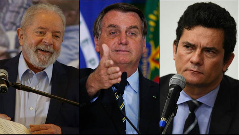   Pesquisa Datafolha: Lula segue na frente nas intenções de votos, seguido por Bolsonaro e Moro. De acordo com os dados divulgados, para as eleições 2022 Luiz Inácio Lula da Silva (PT) está na liderança, com 48% das intenções de voto no primeiro turno. O atual presidente Jair Bolsonaro (PL) aparece na sequência, com 22%. Já o ex-juiz e ex-ministro da Justiça e Segurança Pública Sergio Moro (Podemos) tem 9%. A margem de erro é de dois pontos percentuais para mais ou menos.