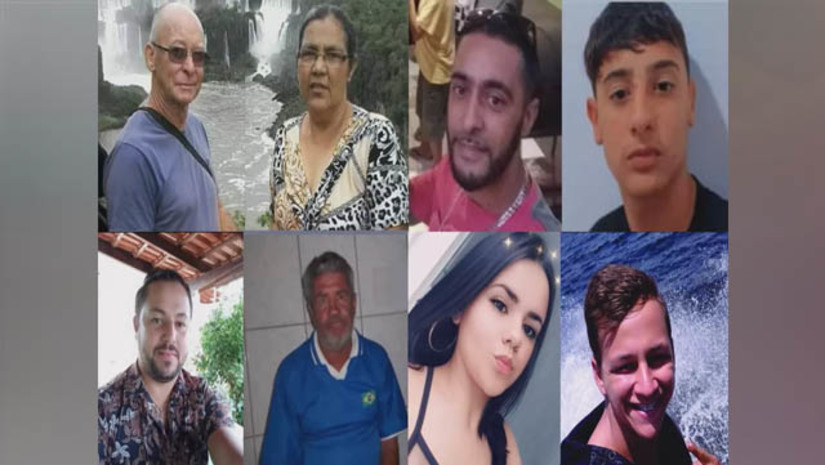 Imagem 1 - Veja quem são as 9 vítimas da tragédia em Capitólio já identificadas pela polícia. A primeira vítima foi identificada oficialmente na manhã deste domingo. Outras quatro vítimas foram identificadas durante a noite. Três vítimas foram identificadas durante a madrugada desta segunda-feira (10). A 9ª vítima a ser identificada foi o piloto da lancha, Rodrigo Alves dos Anjos, de 40 anos. Todas as vítimas do acidente estavam na mesma lancha que tinha o nome de "Jesus", segundo o delegado regional da Polícia Civil, Marcos Pimenta. Imagem 1 - Veja quem são as 9 vítimas da tragédia em Capitólio já identificadas pela polícia. A primeira vítima foi identificada oficialmente na manhã deste domingo. Outras quatro vítimas foram identificadas durante a noite. Três vítimas foram identificadas durante a madrugada desta segunda-feira (10). A 9ª vítima a ser identificada foi o piloto da lancha, Rodrigo Alves dos Anjos, de 40 anos. Todas as vítimas do acidente estavam na mesma lancha que tinha o nome de "Jesus", segundo o delegado regional da Polícia Civil, Marcos Pimenta.