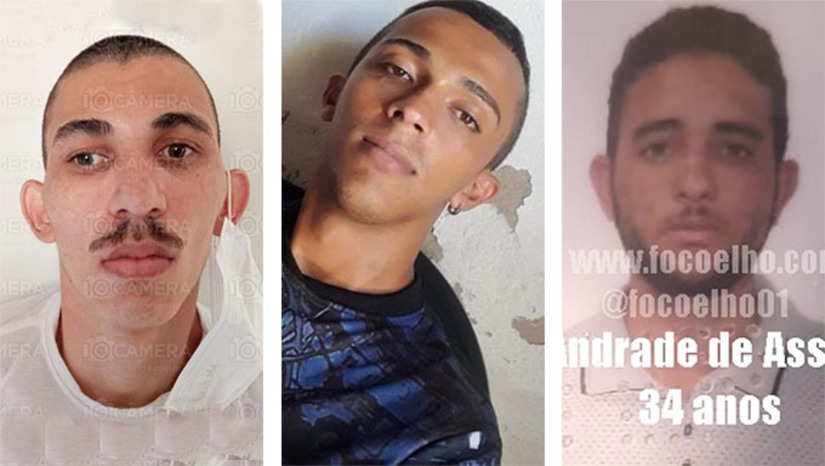 Imagem 1 -  Rondoval foi morto no Sítio Pau Branco, em Mossoró. Jean, de camisa preta, foi assassinado em Rodolfo Fernandes,  e Jean Andrade foi morto a tiros em Porto do Mangue; Todos os crimes ocorreram neste sábado e serão investigados pela Polícia Civil
