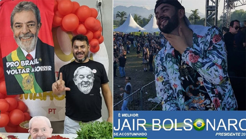 Imagem 1 -  A vítima Marcelo Aloíso Arruda, que é guarda municipal, usando a arma funcional, numa tentativa de se defender dentro de sua festa de 50 anos, conseguiu balear o invasor Jorge José da Rocha Guaranhos, que está hospitalizado e estável. Veja o vídeo do ataque e o que diz as autoridades de vários partidos, inclusive o presidente Bolsonaro, sobre a tragédia em Foz do Iguaçu
