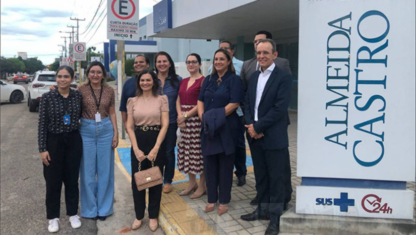 Imagem 1 -  A corregedora-geral do MPRN, Iadya Gama Maio, acompanhada com o promotor Rodrigo Pessoal e equipe técnica, inspecionou  na tarde desta segunda-feira, 11, o funcionamento do Hospital Maternidade Almeida Castro, que é administrado por uma junta de intervenção judicial fiscalizado pelo Ministério Público