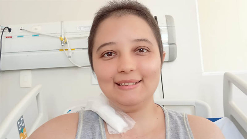 Imagem 1 -  Em tratamento contra Leucemia e diagnosticada com mutação rara, Nayne precisa de R$ 420 mil para tratamento. 