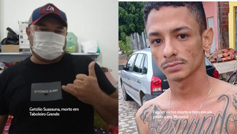 Imagem 1 - A Polícia registrou ocorrência de homicídio em Mossoró e Taboleiro Grande na tarde noite desta sexta-feira, dia 23 de dezembro de 2023. Em Taboleiro Grande, a vítima Getúlio Suassuna, motorista de ambulância, estava num posto de combustível quando os assassinos chegaram e o mataram. Em Mossoró, a vítima Fagner Victor Oliveira da Silva, de 24 anos, foi baleada em via pública, tentou se esconder numa casa, mas terminou alcançado pelos assassinos. Imagem 1 - A Polícia registrou ocorrência de homicídio em Mossoró e Taboleiro Grande na tarde noite desta sexta-feira, dia 23 de dezembro de 2023. Em Taboleiro Grande, a vítima Getúlio Suassuna, motorista de ambulância, estava num posto de combustível quando os assassinos chegaram e o mataram. Em Mossoró, a vítima Fagner Victor Oliveira da Silva, de 24 anos, foi baleada em via pública, tentou se esconder numa casa, mas terminou alcançado pelos assassinos.
