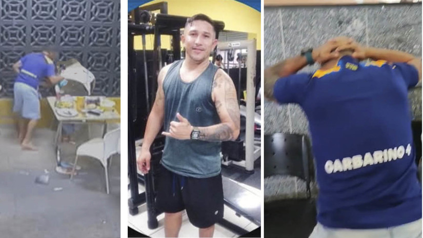 Imagem 1 -  Antônio Fernando de Medeiros Araújo havia aparecido em video divulgado nas redes sociais agredindo a mulher num restaurante no Centro de Mososró. O suspeito foi localizado pela Patrulha Maria da Penha na Rodoviária, quando aguardava ônibus para fugir de Mossoró. Na delegacia, a Polícia descobriu que Antônio Fernando estava foragido do Complexo Penal João Chaves,  de Natal. Ficou preso.
