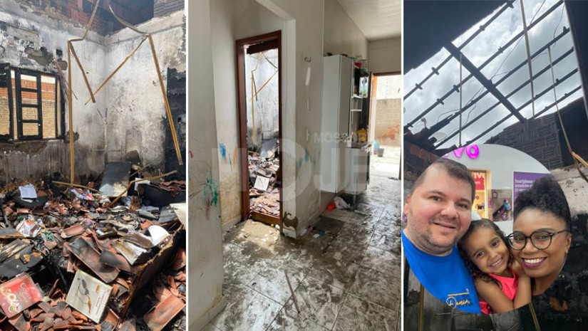 Imagem 1 - Casal tem casa destruída por incêndio em Mossoró; amigos fazem campanha solidária para ajudar na reconstrução. A professora Noeide da Silva Ferreira e o esposo dela, o vendedor Lázaro da Silva Melo Jr., perderam, praticamente todas as suas roupas, além de cama, guarda-roupas e eletrodomésticos, após a casa dele pegar fogo. O caso aconteceu na manhã desta quinta-feira (2), no Conjunto Nova Mossoró As chamas destruíram completamente o quarto do casal e só não se espalhou por mais cômodos graças a ação rápida dos vizinhos. Para ajudar o casal, que é natural no município de Severiano Melo, amigos e familiares iniciaram uma mobilização nas redes sociais. Noeide contou ao MOSSORÓ HOJE que eles têm recebido muitas doações de roupas, alimentos e que qualquer ajuda é muito bem vinda, visto que agora eles terão pela frente o desafio de reconstruir a casa e comprar o que foi perdido pelas chamas. Os interessados em contribuir com qualquer valor podem enviar a doação por meio do PIX e-mail: lazaroagro@gmail.com. Imagem 1 - Casal tem casa destruída por incêndio em Mossoró; amigos fazem campanha solidária para ajudar na reconstrução. A professora Noeide da Silva Ferreira e o esposo dela, o vendedor Lázaro da Silva Melo Jr., perderam, praticamente todas as suas roupas, além de cama, guarda-roupas e eletrodomésticos, após a casa dele pegar fogo. O caso aconteceu na manhã desta quinta-feira (2), no Conjunto Nova Mossoró As chamas destruíram completamente o quarto do casal e só não se espalhou por mais cômodos graças a ação rápida dos vizinhos. Para ajudar o casal, que é natural no município de Severiano Melo, amigos e familiares iniciaram uma mobilização nas redes sociais. Noeide contou ao MOSSORÓ HOJE que eles têm recebido muitas doações de roupas, alimentos e que qualquer ajuda é muito bem vinda, visto que agora eles terão pela frente o desafio de reconstruir a casa e comprar o que foi perdido pelas chamas. Os interessados em contribuir com qualquer valor podem enviar a doação por meio do PIX e-mail: lazaroagro@gmail.com.